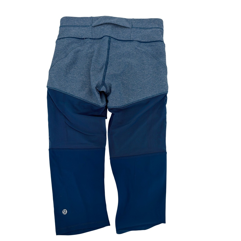 Lululemon Athletica Blue Mesh Capri Leggings Women's Size 4